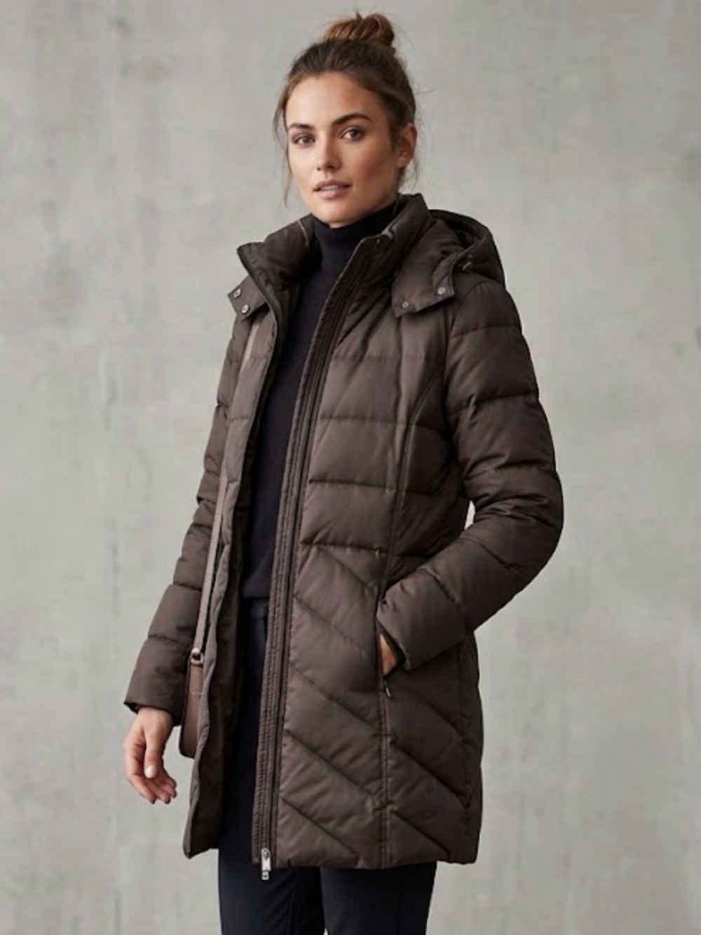 Roots Quilted Long Puffer Coat